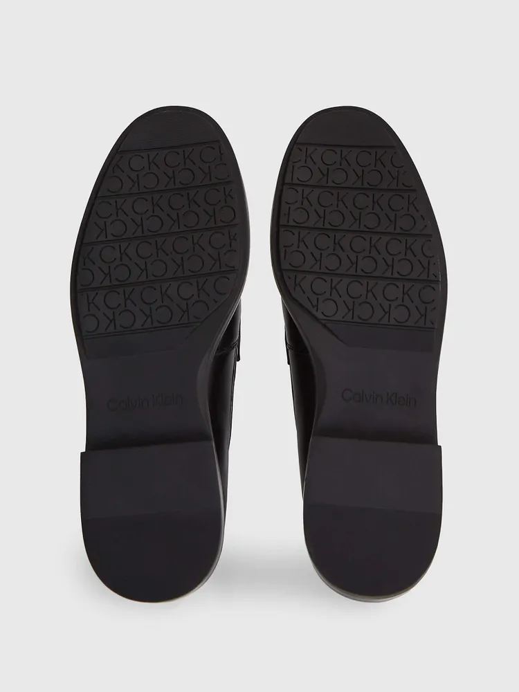 Mocasines Calvin Klein de Piel Mujer Negro