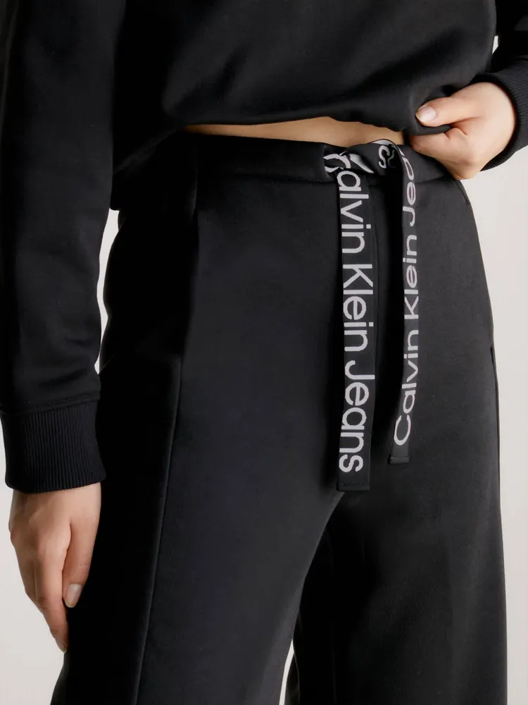 Pants Calvin Klein Wide Leg Mujer Negro