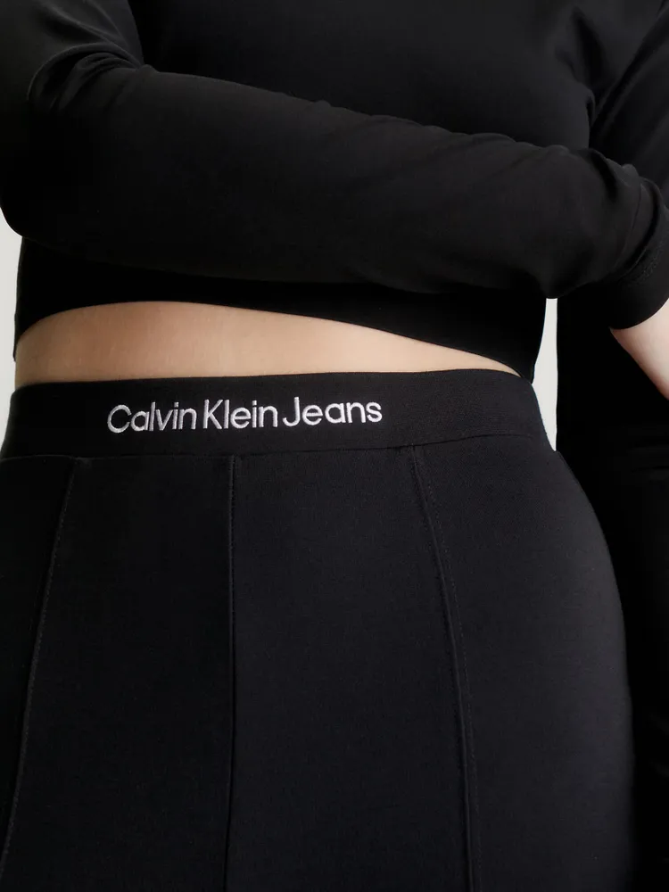 Pantalones Calvin Klein Acampanados Mujer Negro