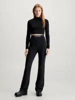 Pantalones Calvin Klein Acampanados Mujer Negro