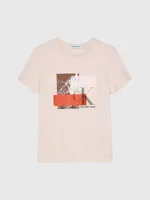 Playera Calvin Klein Boxy Niña Rosa