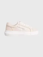 Tenis Calvin Klein con Logo Mujer Beige