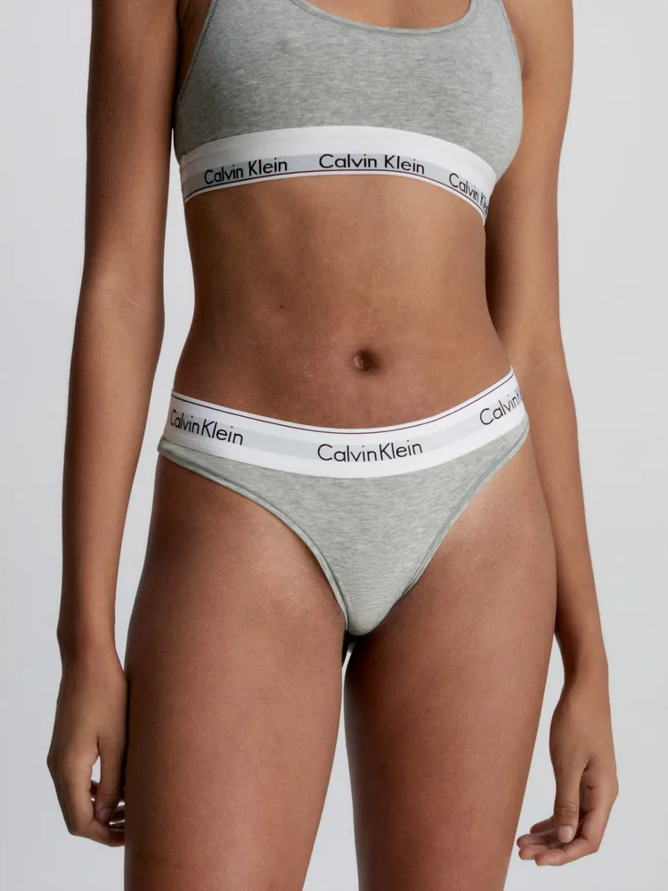 Tanga Calvin Klein Modern Cotton Mujer Gris