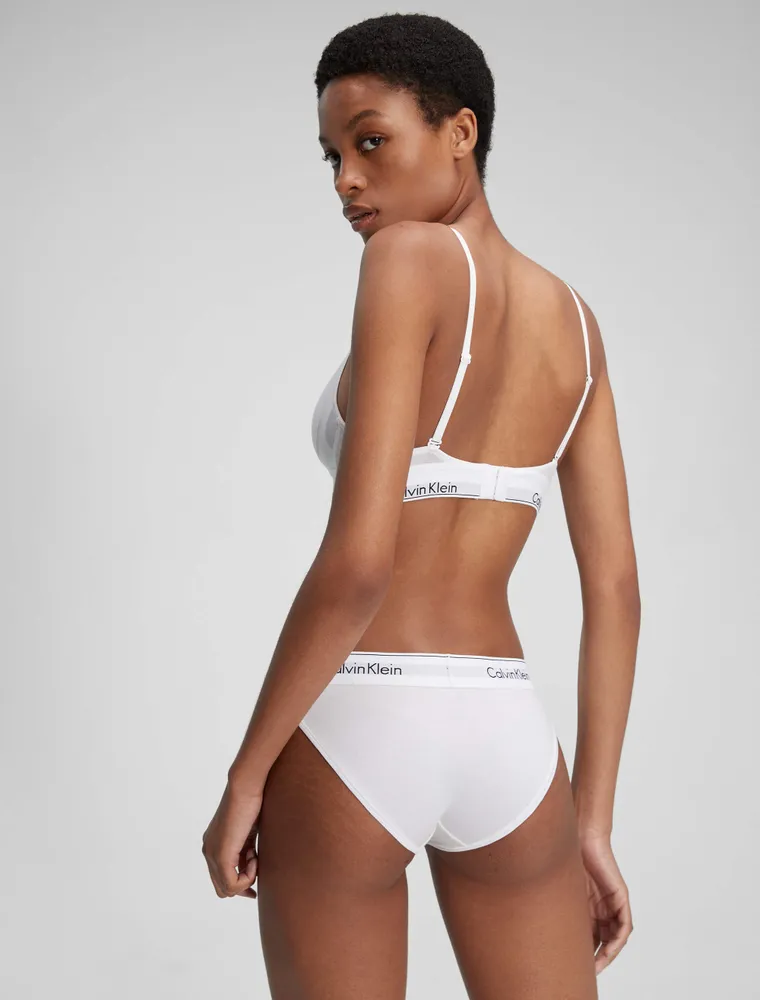 Bikini Calvin Klein Modern Cotton Mujer Blanco