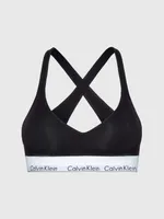 Top Calvin Klein Modern Cotton Light Lined Mujer Negro