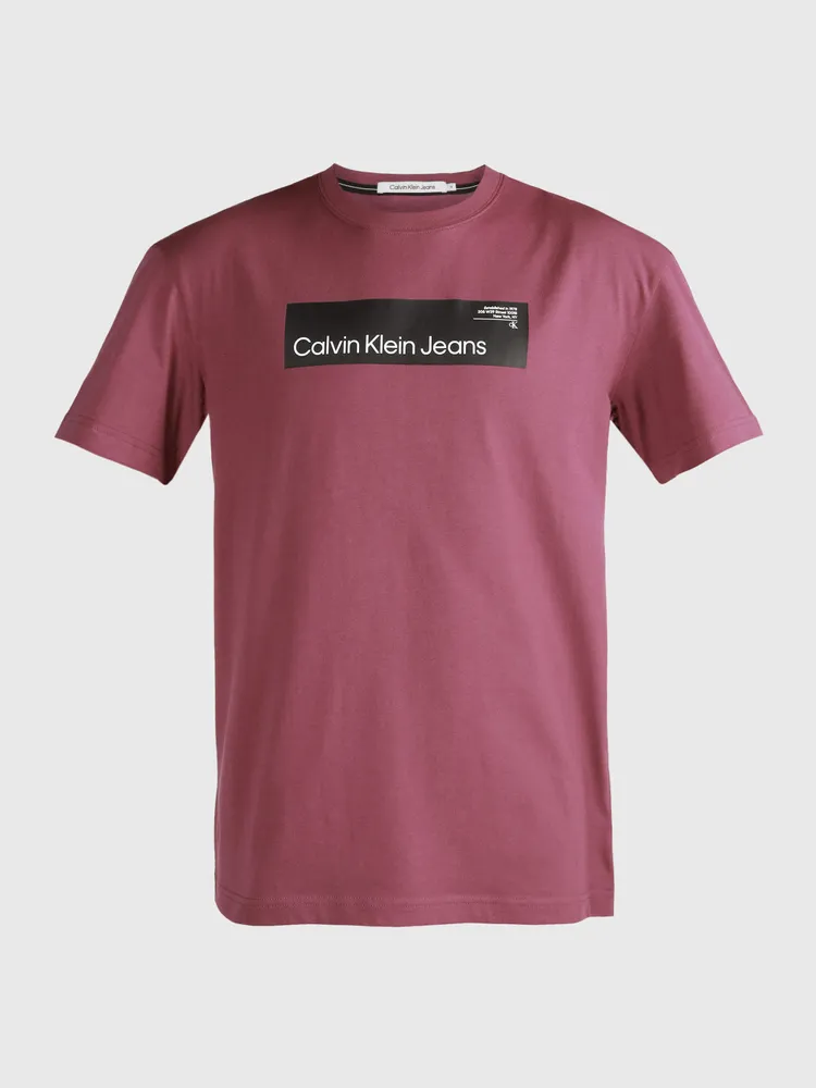 Playera Calvin Klein Hombre Jeans Morado