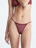 Tanga Calvin Klein de Encaje Mujer Rojo