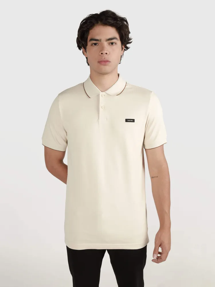 Polo Calvin Klein Hombre Beige