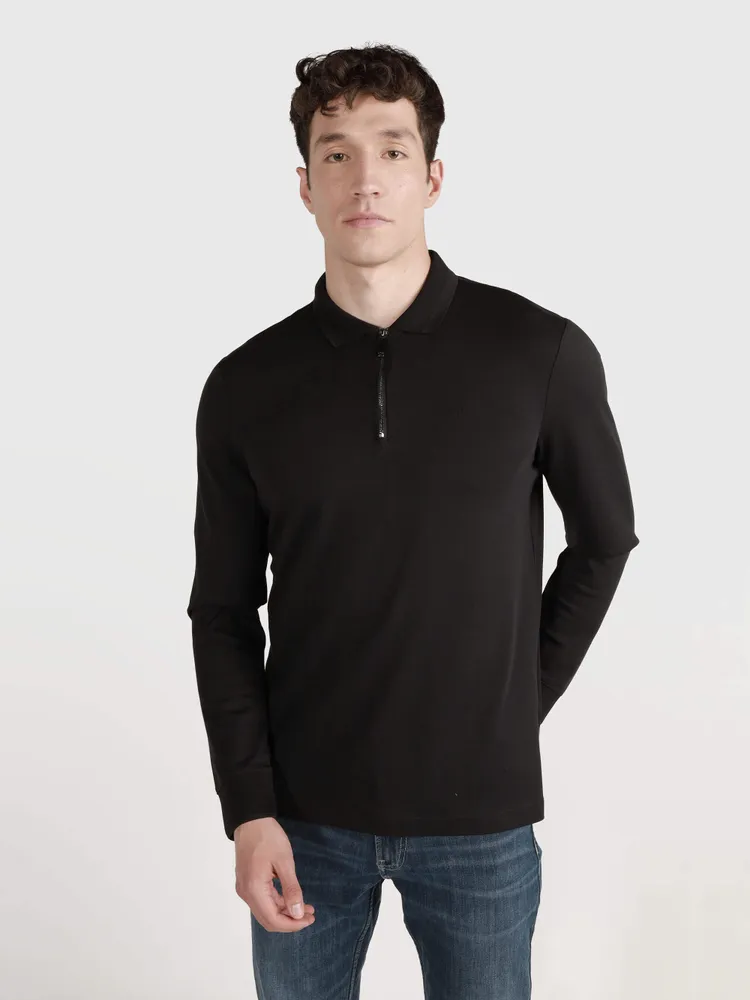 Polo Calvin Klein Smooth Cotton Hombre Negro