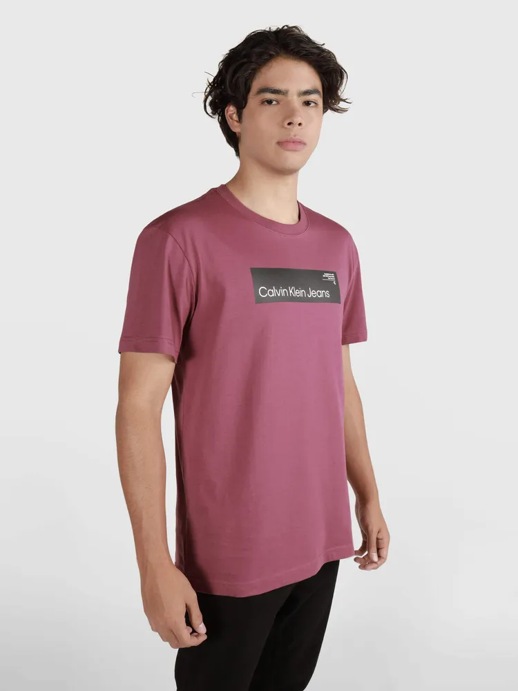 Playera Calvin Klein Hombre Jeans Morado