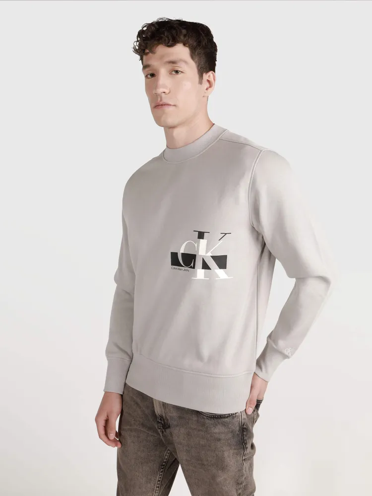 Sudadera Calvin Klein Hombre Gris