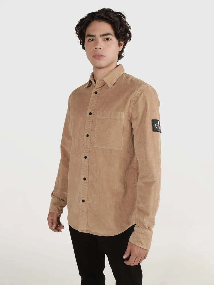 Sobrecamisa Calvin Klein Hombre Beige