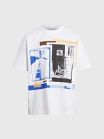 Playera Calvin Klein Estampado Hombre Blanco