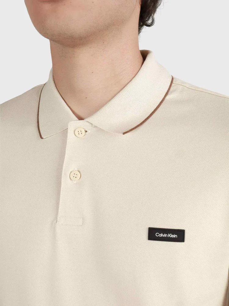 Polo Calvin Klein Hombre Beige