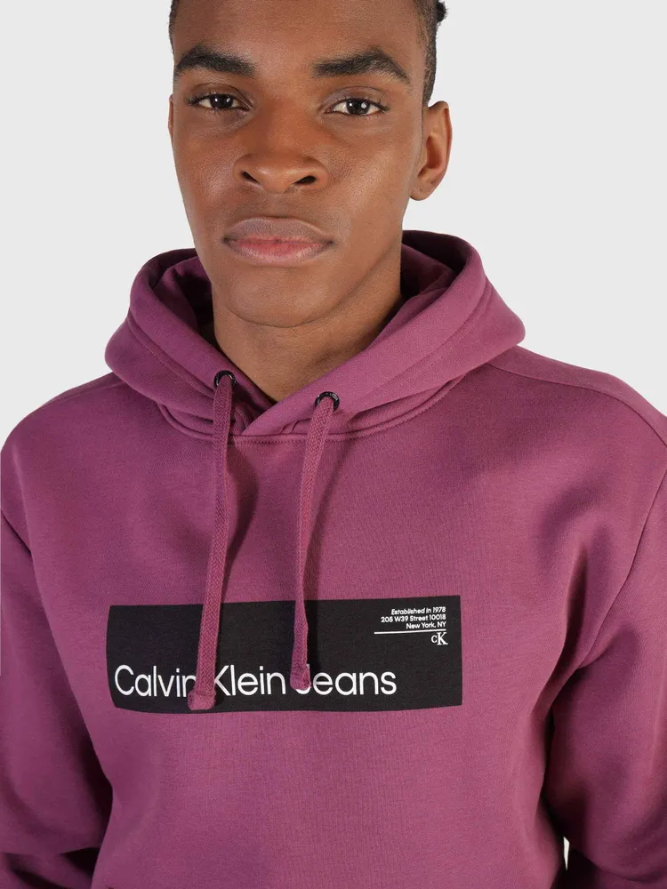 Sudadera Calvin Klein Hombre Morado