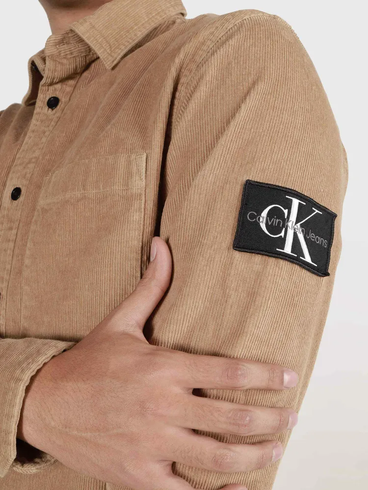 Sobrecamisa Calvin Klein Hombre Beige