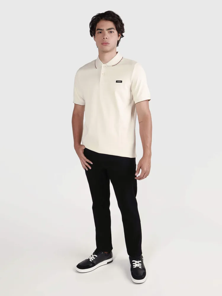 Polo Calvin Klein Hombre Beige