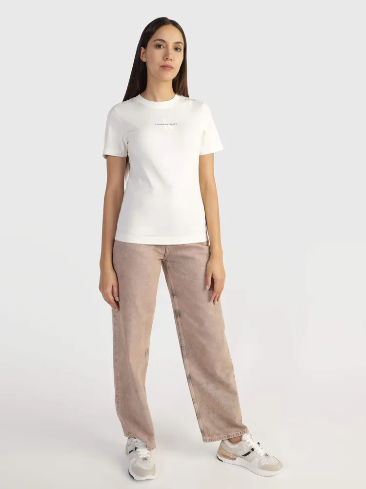 Playera Calvin Klein Mujer Beige