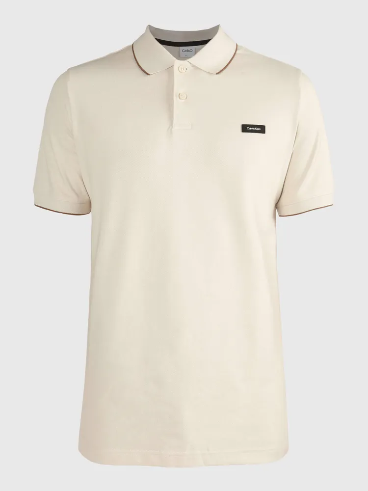 Polo Calvin Klein Hombre Beige