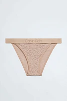 Tanga Calvin Klein High Rise Mujer Beige