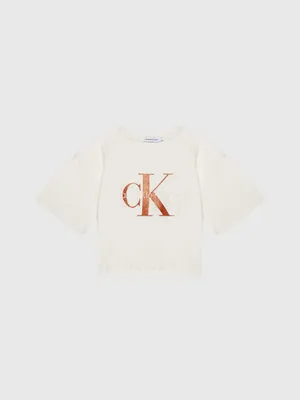 Crop Top Calvin Klein Niña Beige