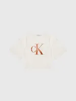 Crop Top Calvin Klein Niña Beige