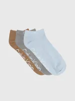 Calcetines Calvin Klein Soft No Show Paquete de 3 Mujer Multicolor - Talla: Única