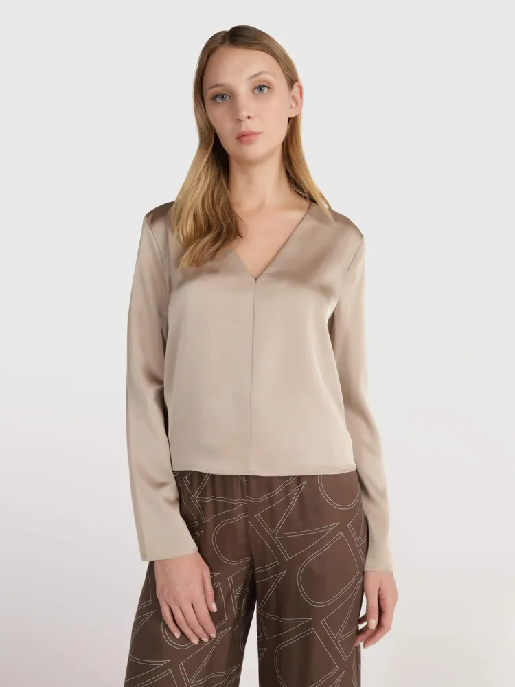 Blusa Calvin Klein Mujer Beige