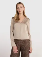 Blusa Calvin Klein Mujer Beige