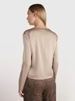 Blusa Calvin Klein Mujer Beige