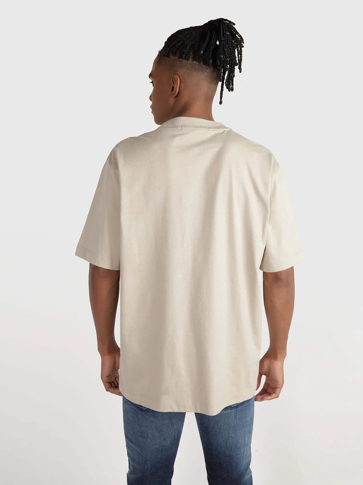 Playera Calvin Klein Hombre Beige