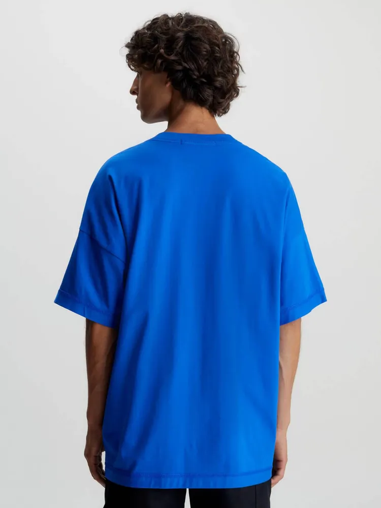 Playera Calvin Klein Oversized Hombre Azul