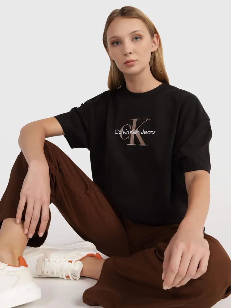 Playera Calvin Klein Mujer Negro