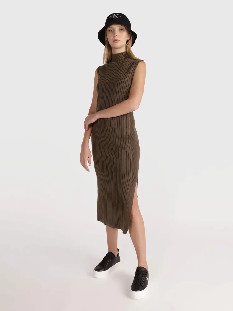 Vestido Calvin Klein Mujer Café