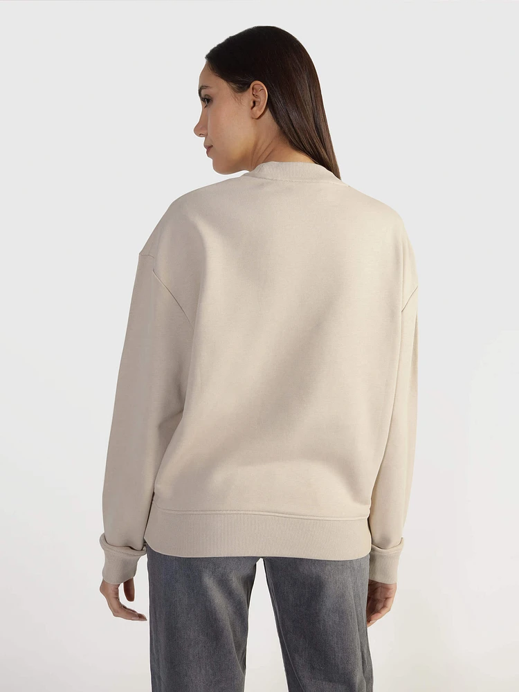 Sudadera Calvin Klein Mujer Beige