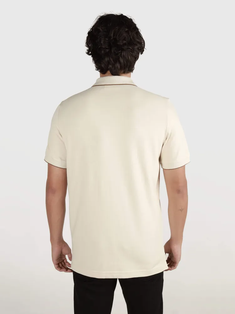 Polo Calvin Klein Hombre Beige