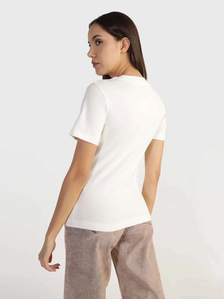 Playera Calvin Klein Mujer Beige