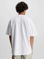 Playera Calvin Klein Estampado Hombre Blanco