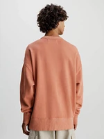 Sudadera Calvin Klein Oversized Hombre Naranja