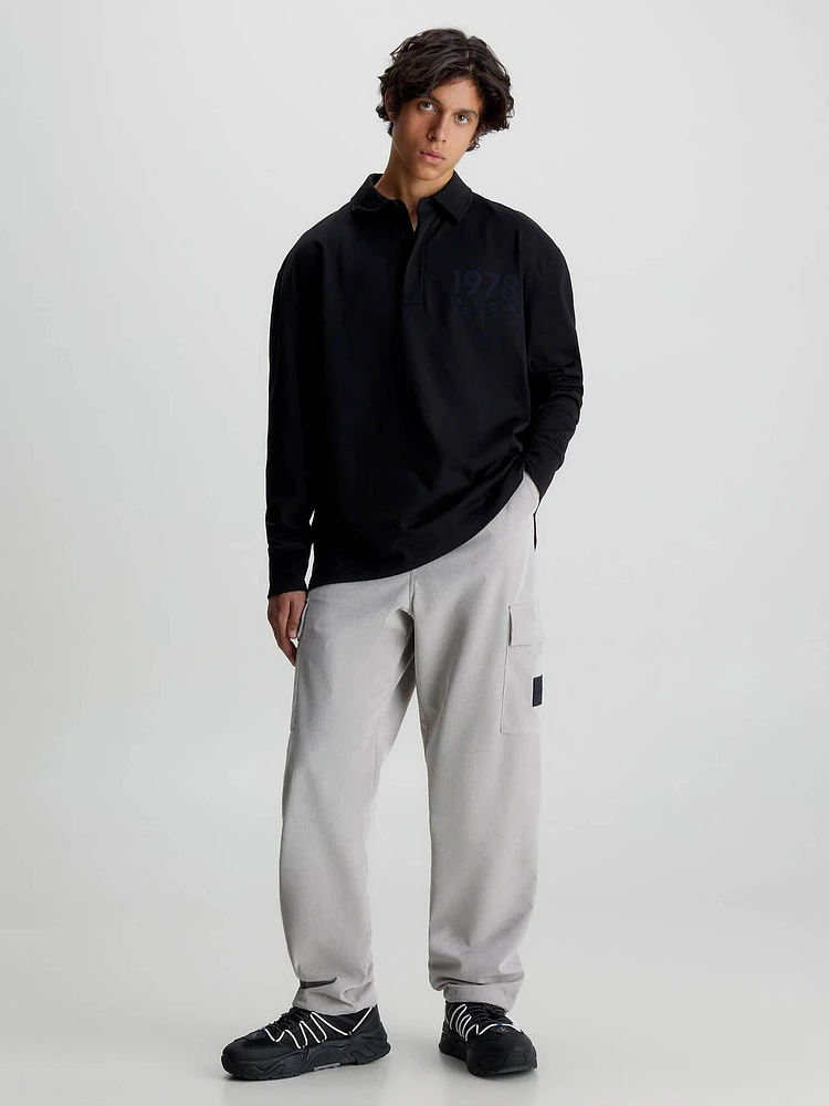 Polo Calvin Klein Oversized Hombre Negro