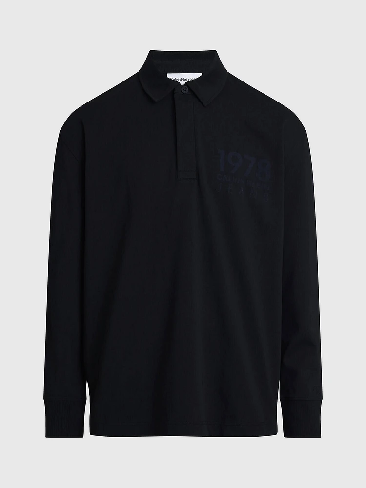 Polo Calvin Klein Oversized Hombre Negro