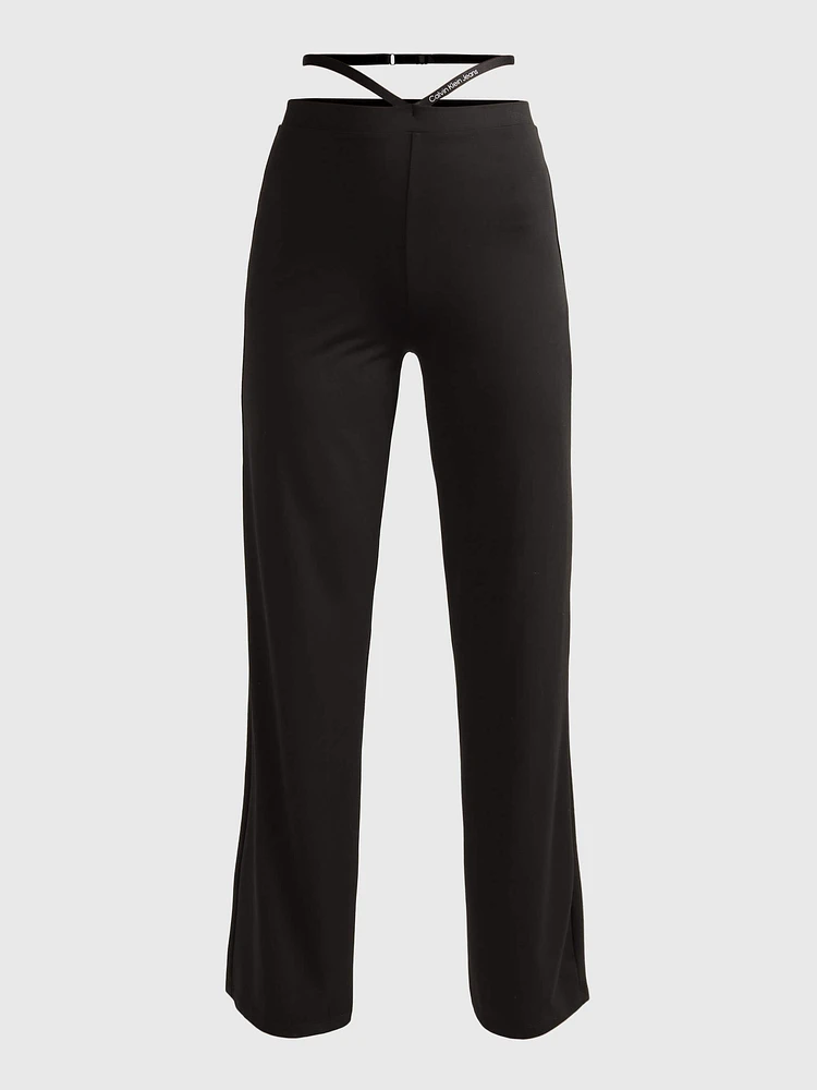 Pantalón Calvin Klein con Cinta Mujer Negro