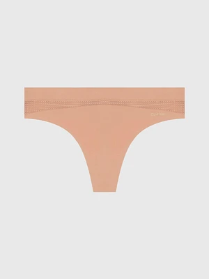 Tanga Calvin Klein con Franja Mesh Mujer Nude