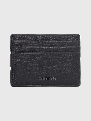 Tarjetero Calvin Klein de Piel Hombre Negro - Talla: Unitalla