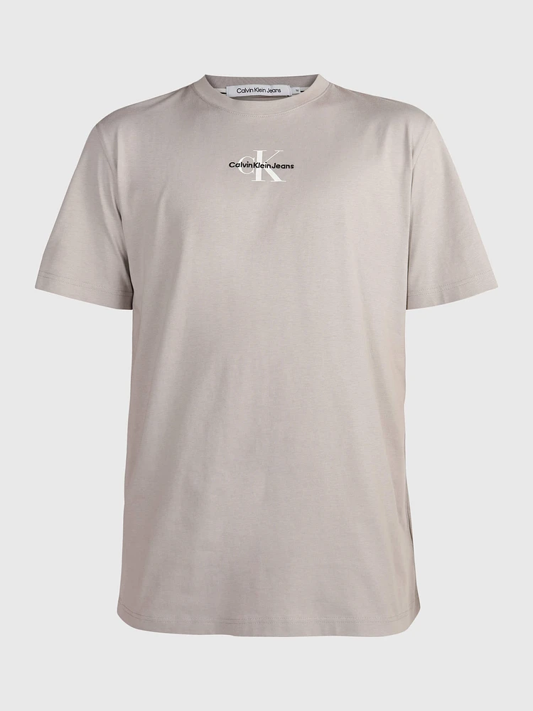 Playera Calvin Klein con Logo Hombre Gris