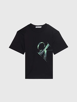 Playera Calvin Klein con Monograma Niño Negro