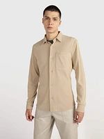 Sobrecamisa Calvin Klein con Bolsillo Hombre Beige