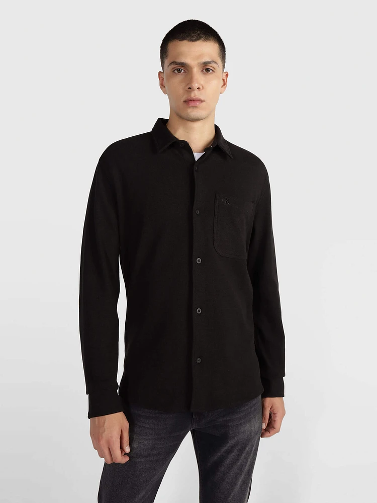 Sobrecamisa Calvin Klein con Bolsillo Hombre Negro