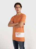 Playera Calvin Klein con Logo Hombre Naranja