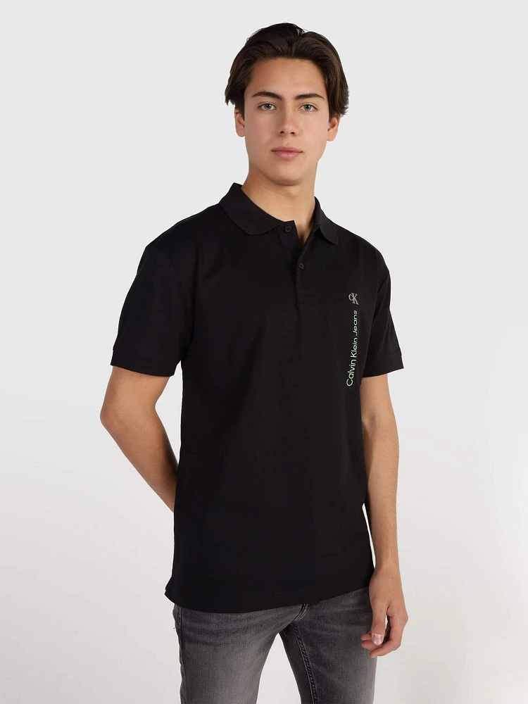 Polo Calvin Klein con Logo Hombre Negro